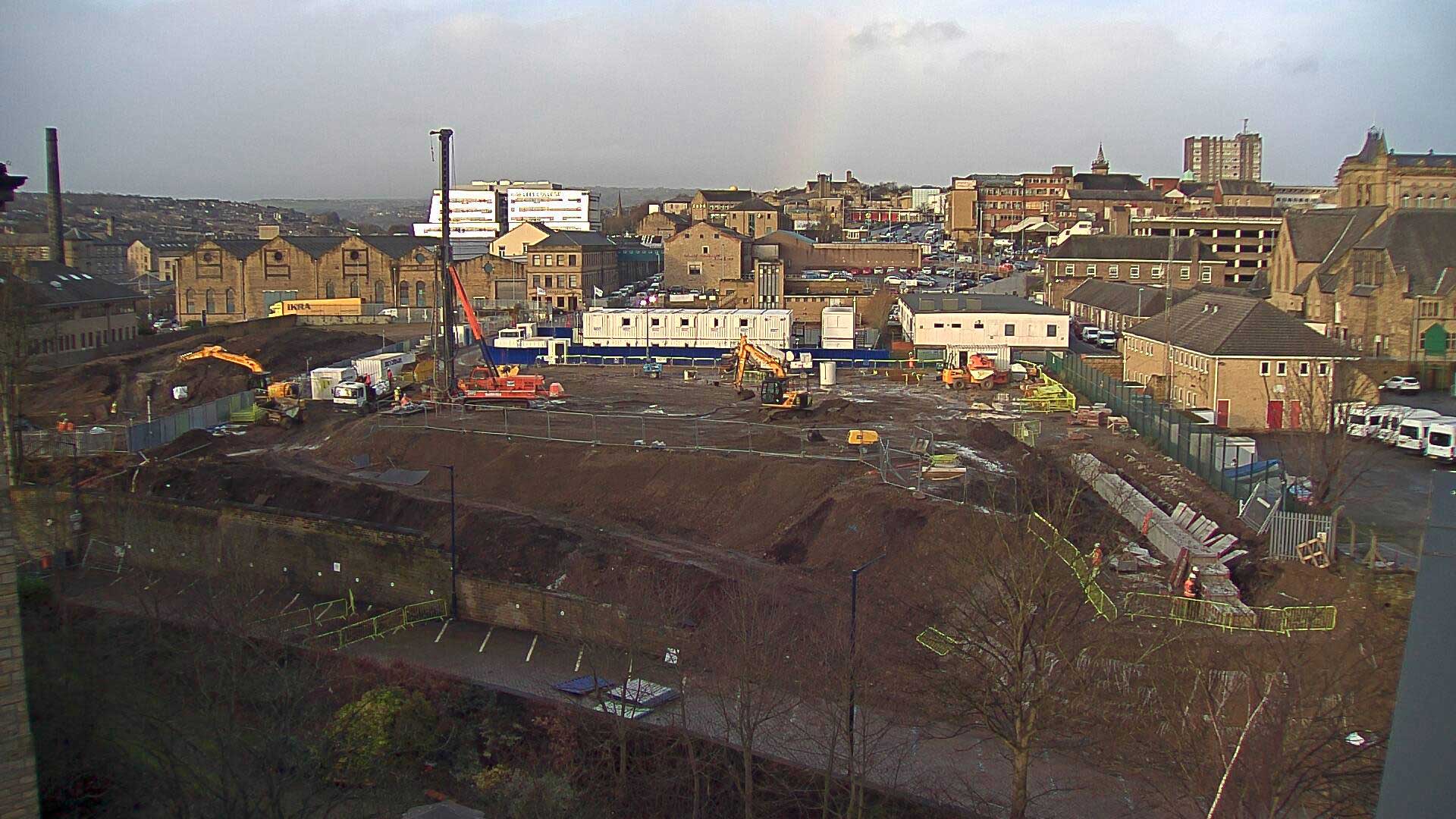 image of view of the entire site taken from the haslett building of the University