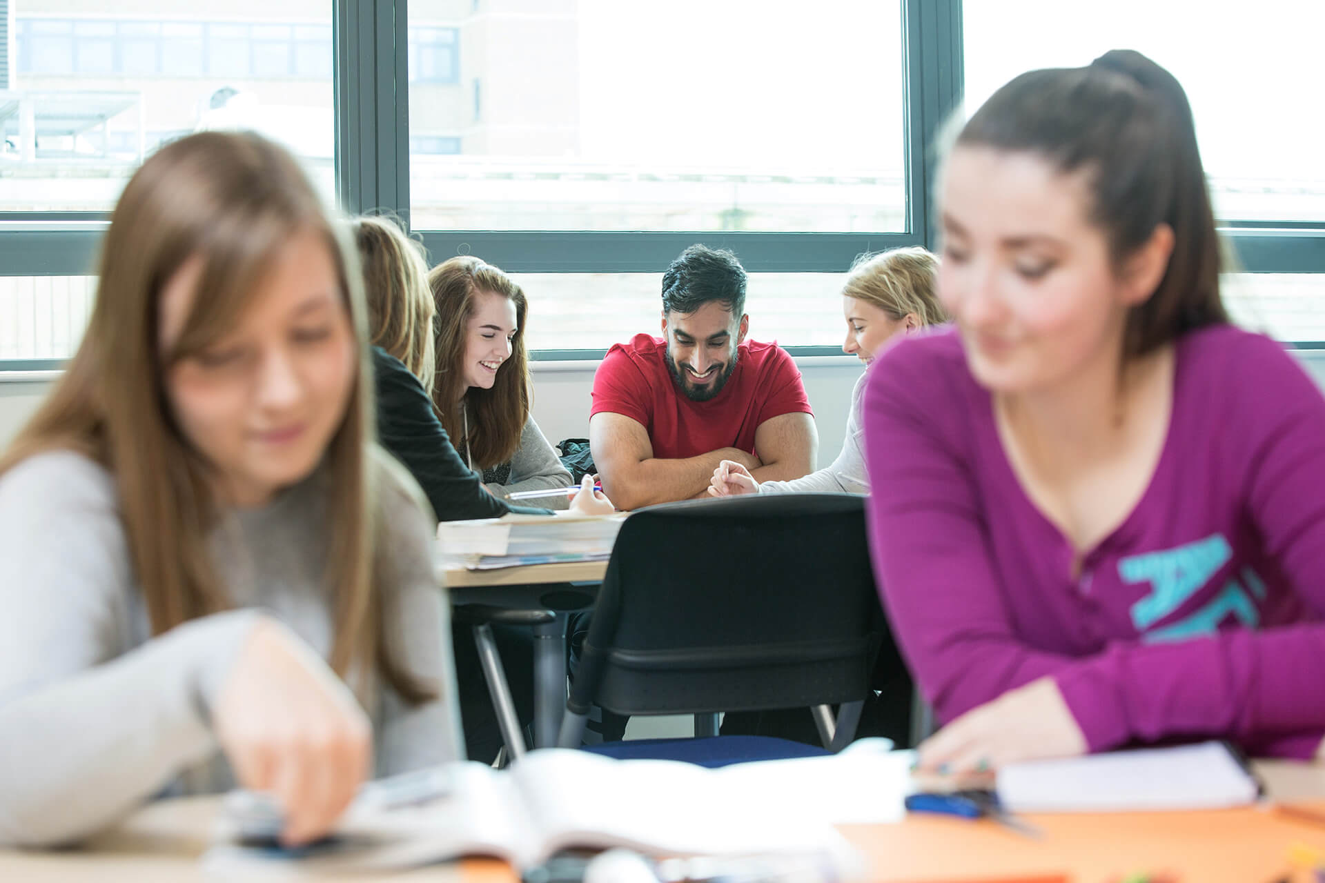 Occupational therapy students at work