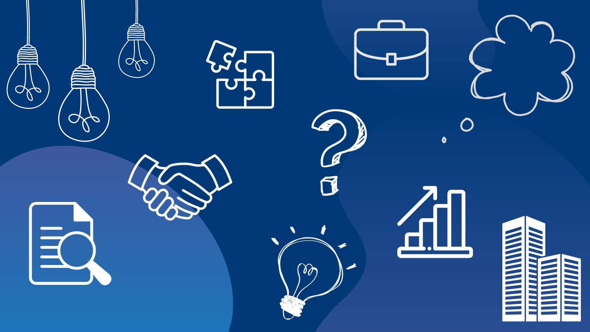 Banner with business icons for blogs