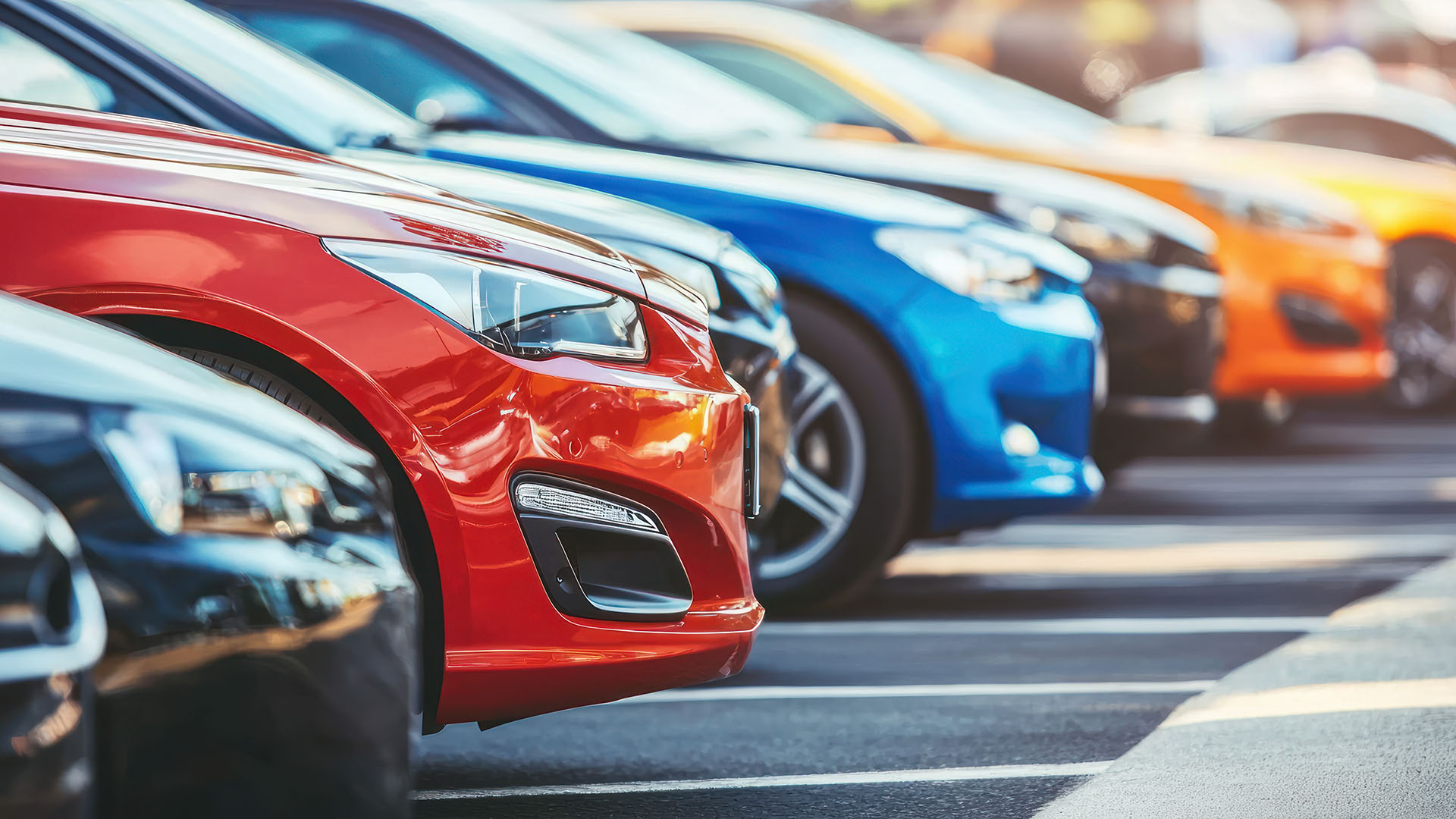 Cars in a car park