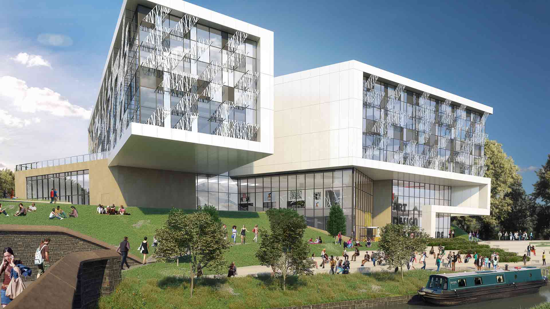 The Barbara Hepworth Building eastern elevation