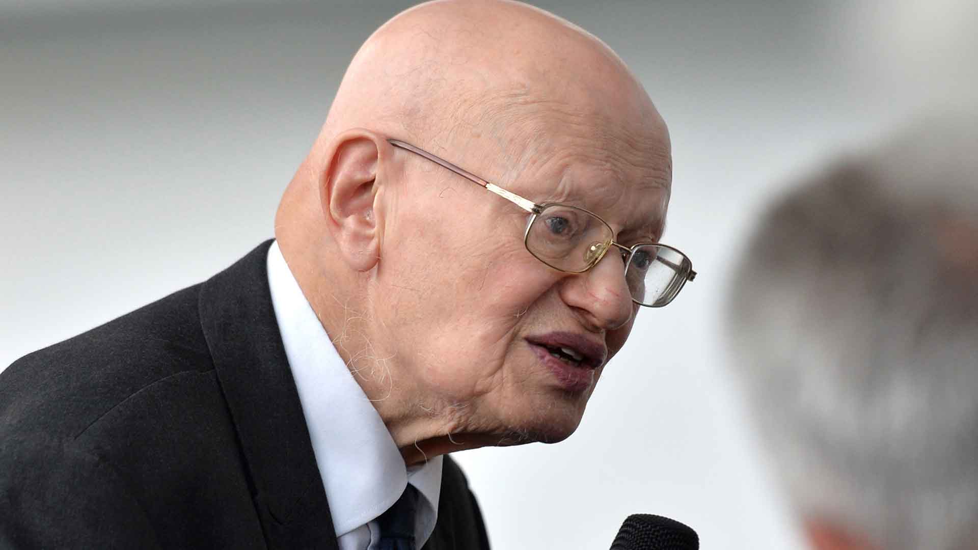 Holocaust survivor, Dr Martin Kapel, who spoke at the ceremony