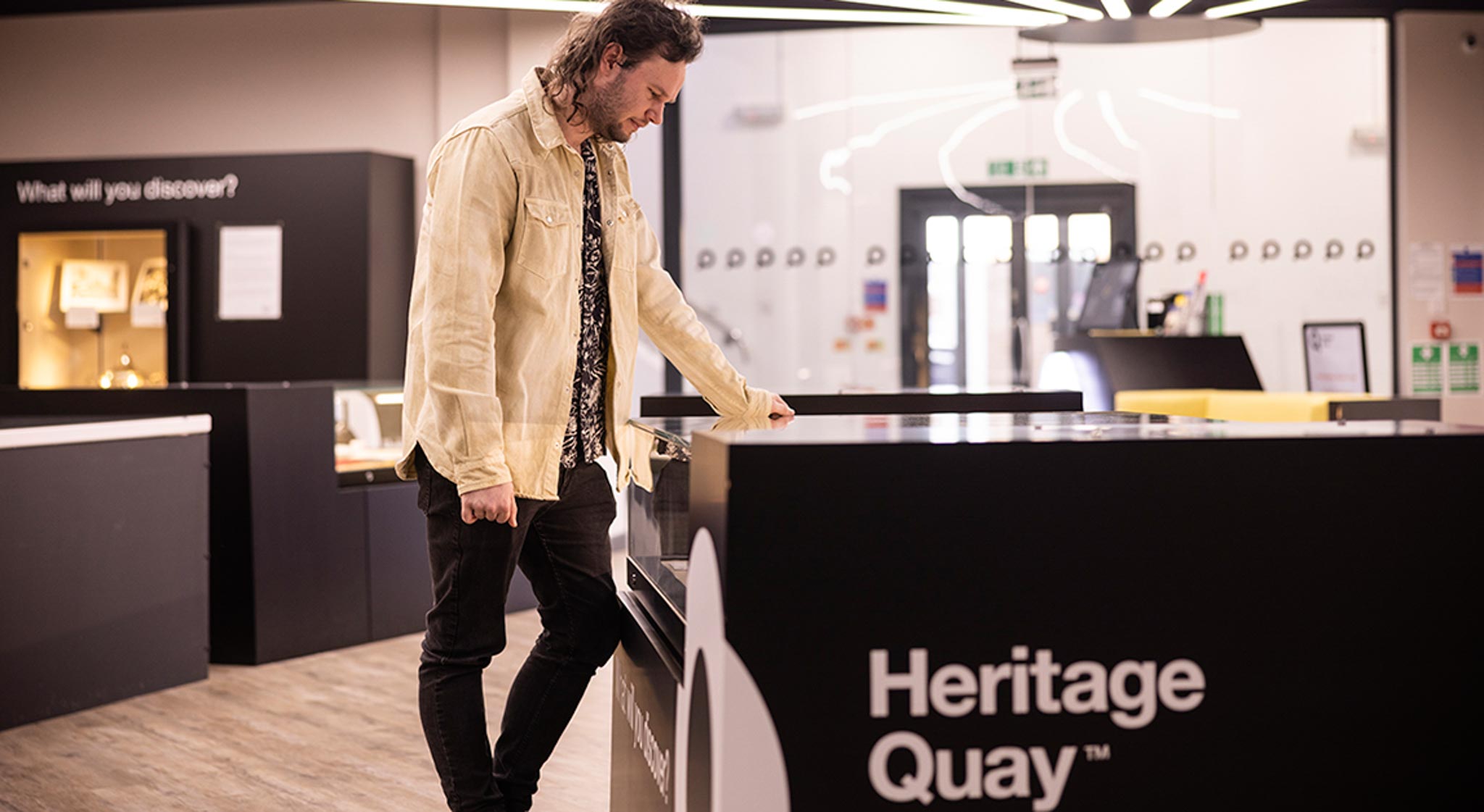 Student at a museum