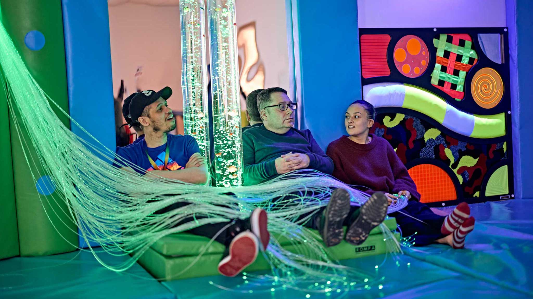 Using sensory equipment to connect at a sensory level and communicate beyond words